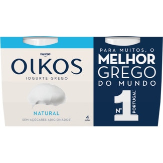 Iogurte Grego Natural Pack 4 embalagem 110 g - Danone Oikos