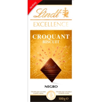 Chocolate Excellence Crocante Biscuit embalagem 100 g - Lindt