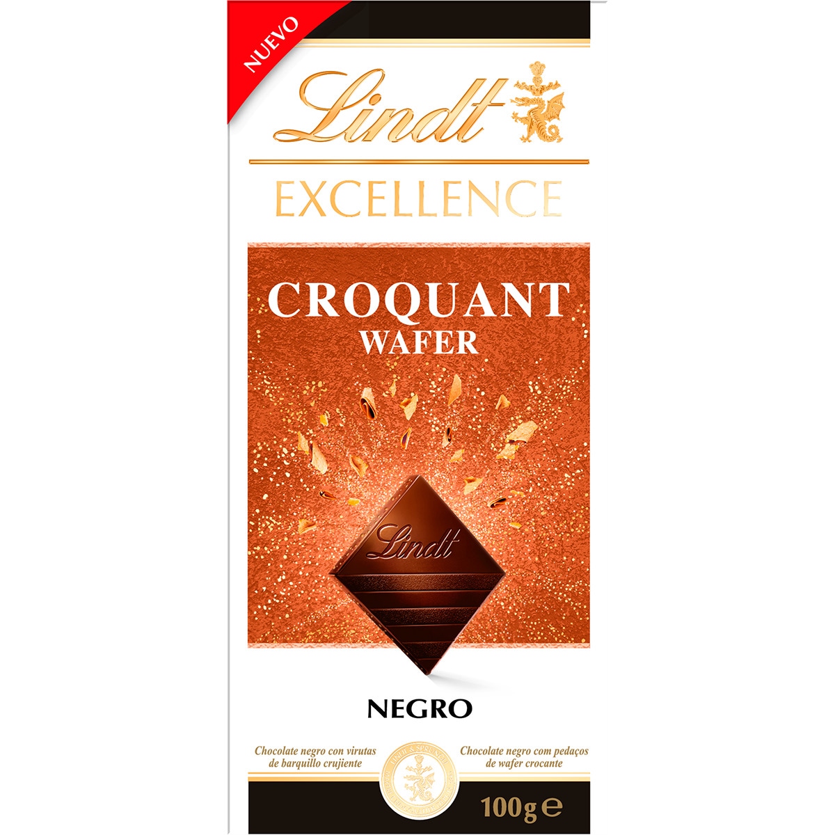 Chocolate Excellence Wafer Crocante embalagem 100 g