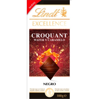 Chocolate Excellence Wafer e Caramelo Crocante embalagem 100 g - Lindt