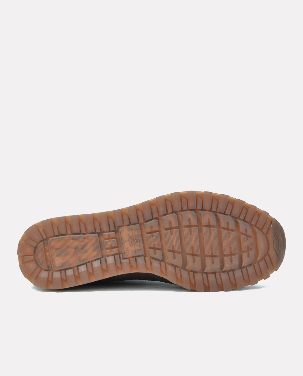 Botins Baixos com Atacadores Castanho-4