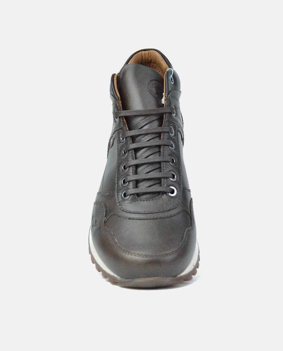 Botins Baixos com Atacadores Castanho-3