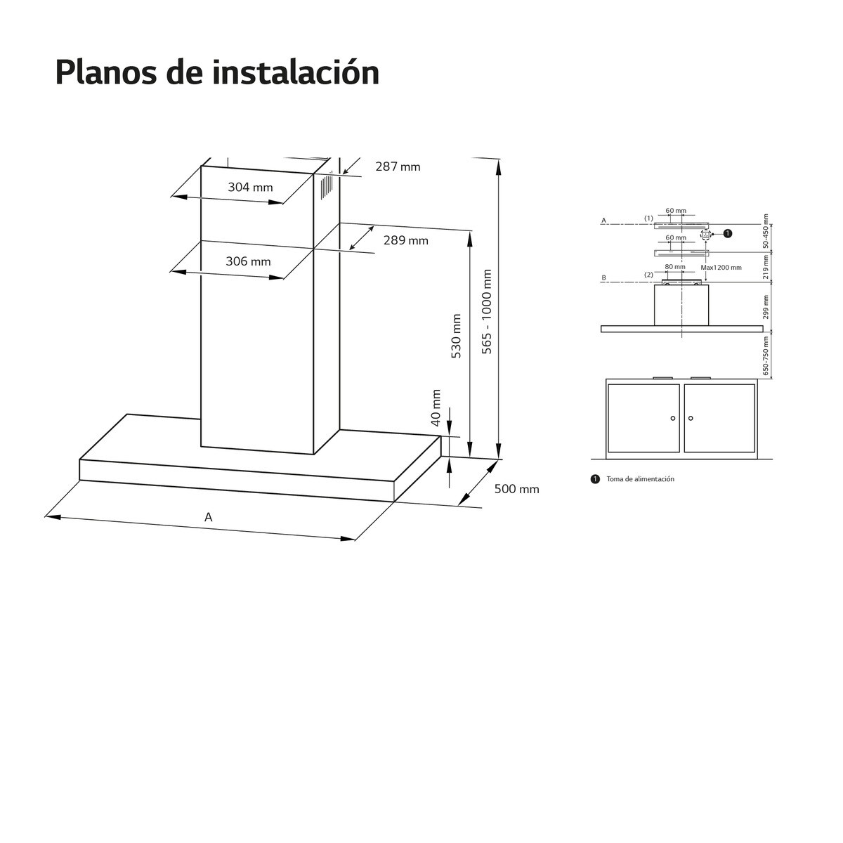 Exaustor de Parede LG HCEZ3626S com 3 Níveis de Potência e de 90 cm - Inox Inox/Preto-9