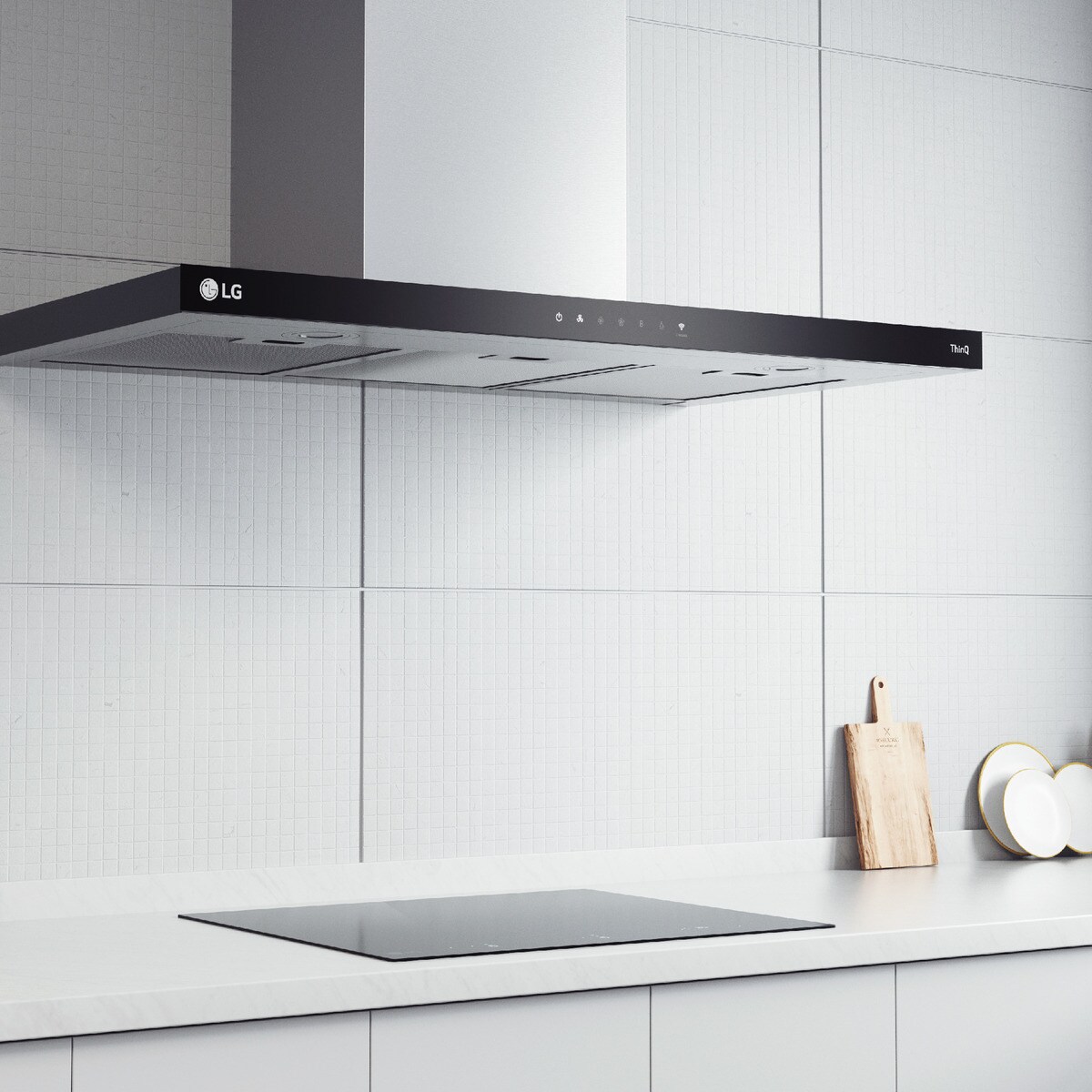 Exaustor de Parede LG HCEZ3626S com 3 Níveis de Potência e de 90 cm - Inox Inox/Preto-10