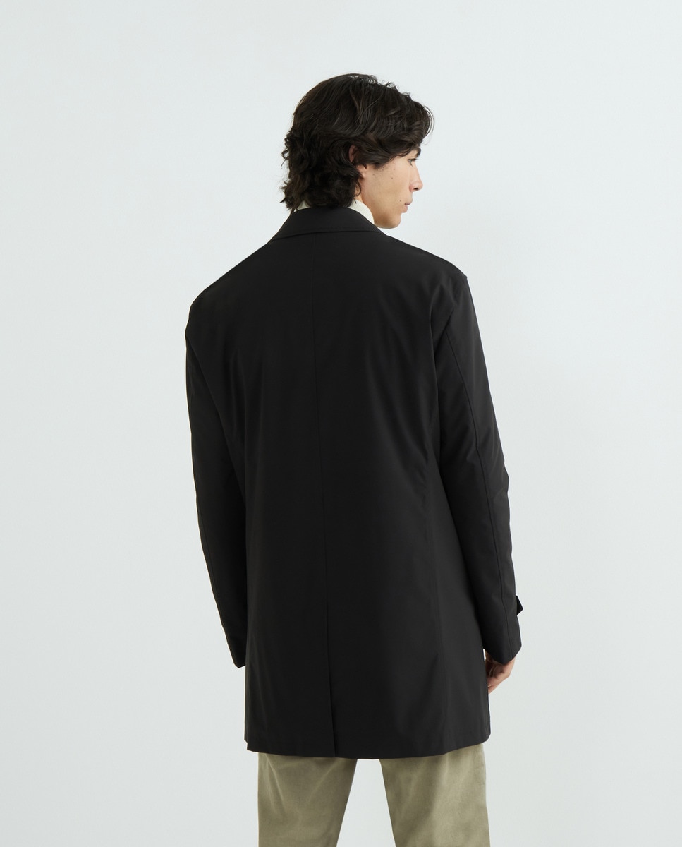 Gabardine Clássica Lisa Preto-3