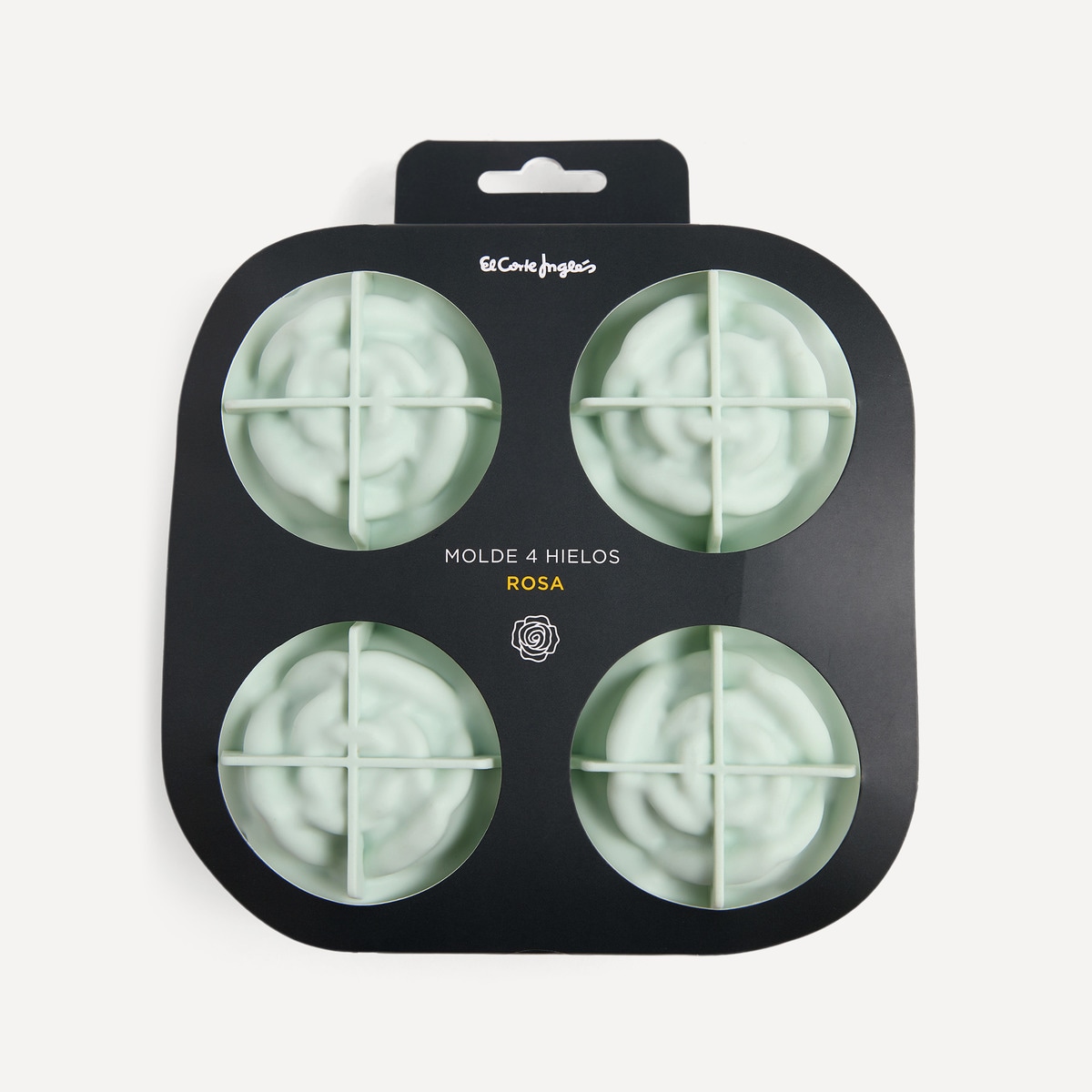 Molde de Silicone de 4 Pedras de Gelo Rosa XL Preto-4