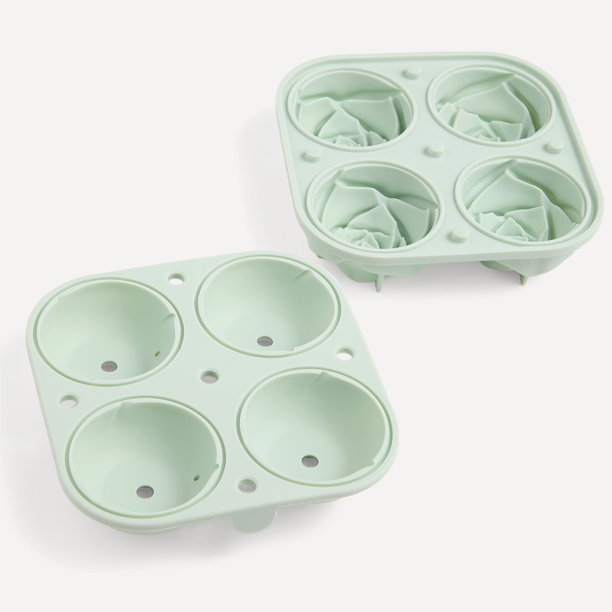 Molde de Silicone de 4 Pedras de Gelo Rosa XL Preto-2