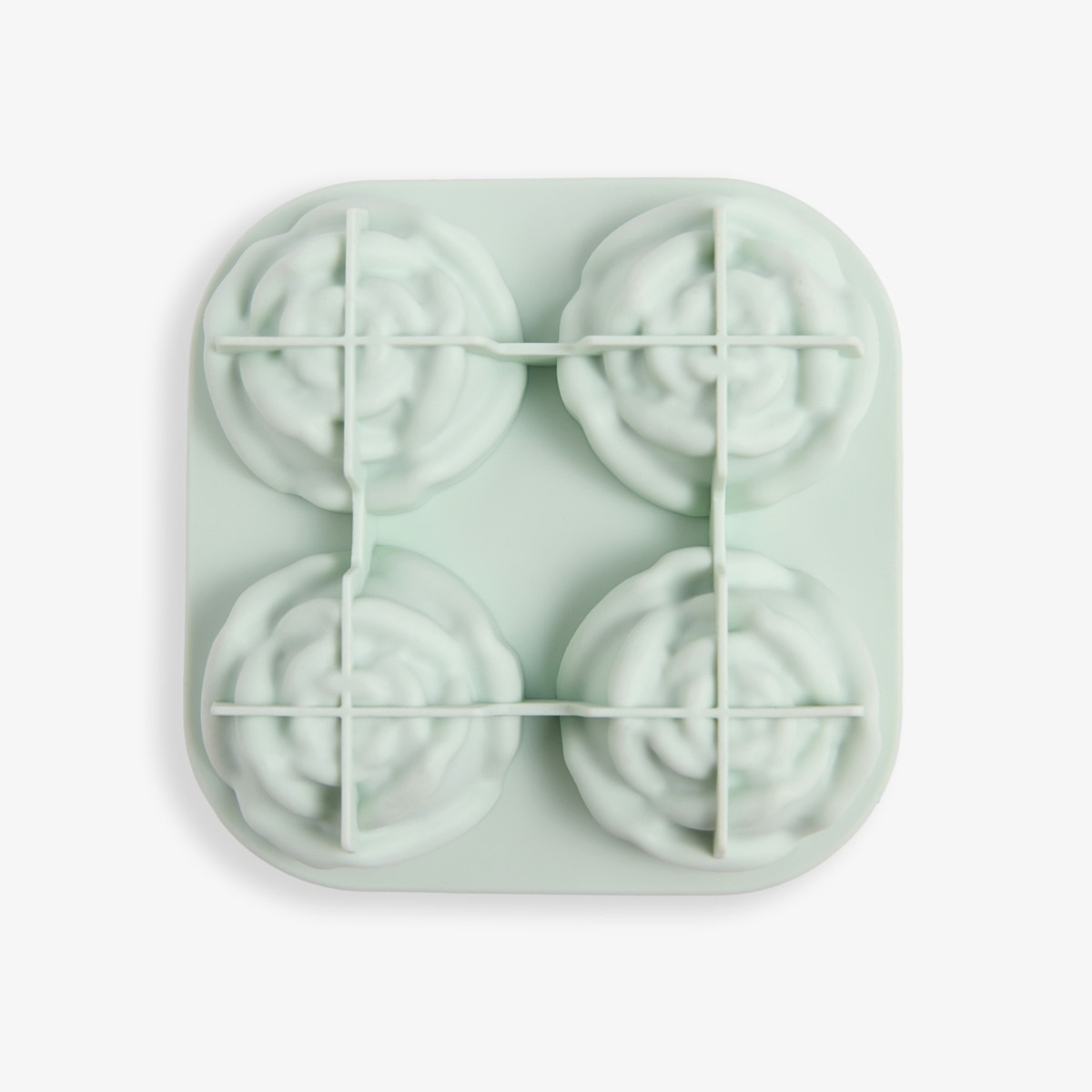 Molde de Silicone de 4 Pedras de Gelo Rosa XL Preto-1