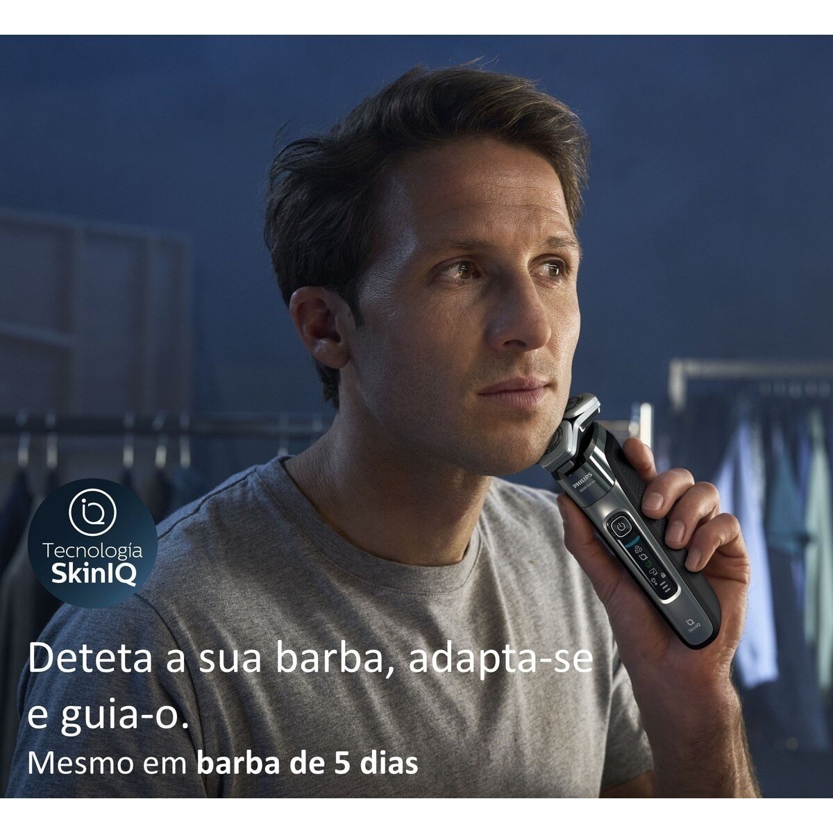 Máquina de Barbear Philips Série 8000 S8697/55 Uso a Seco ou Húmido, com Suporte de Limpeza, Base de Carga e Tampa e Autonomia de 50 min 5