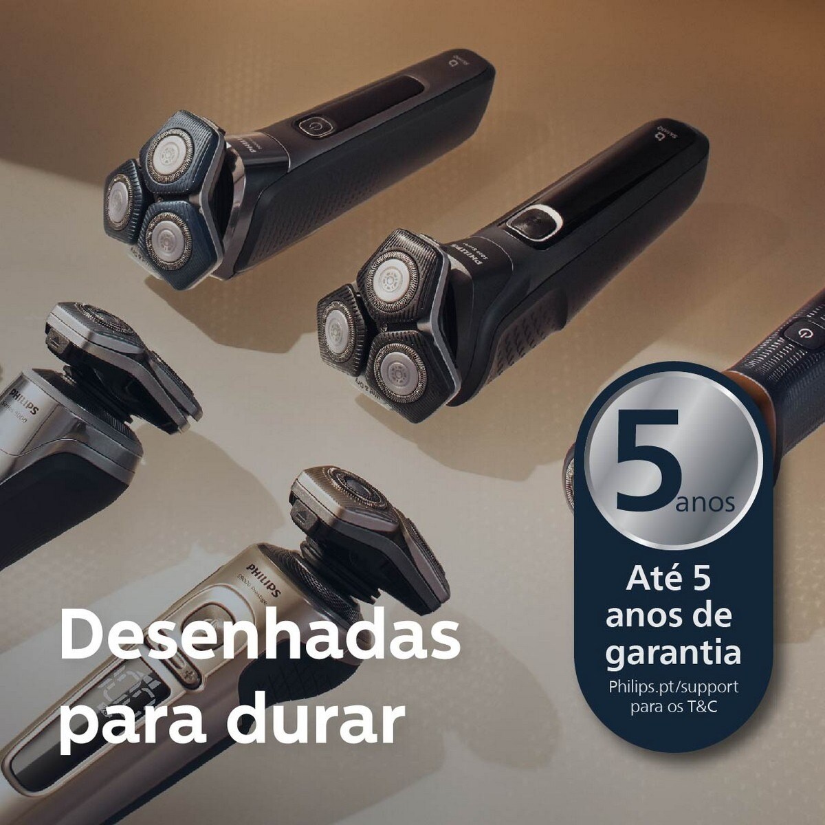 Máquina de Barbear Philips Série 8000 S8697/55 Uso a Seco ou Húmido, com Suporte de Limpeza, Base de Carga e Tampa e Autonomia de 50 min 3