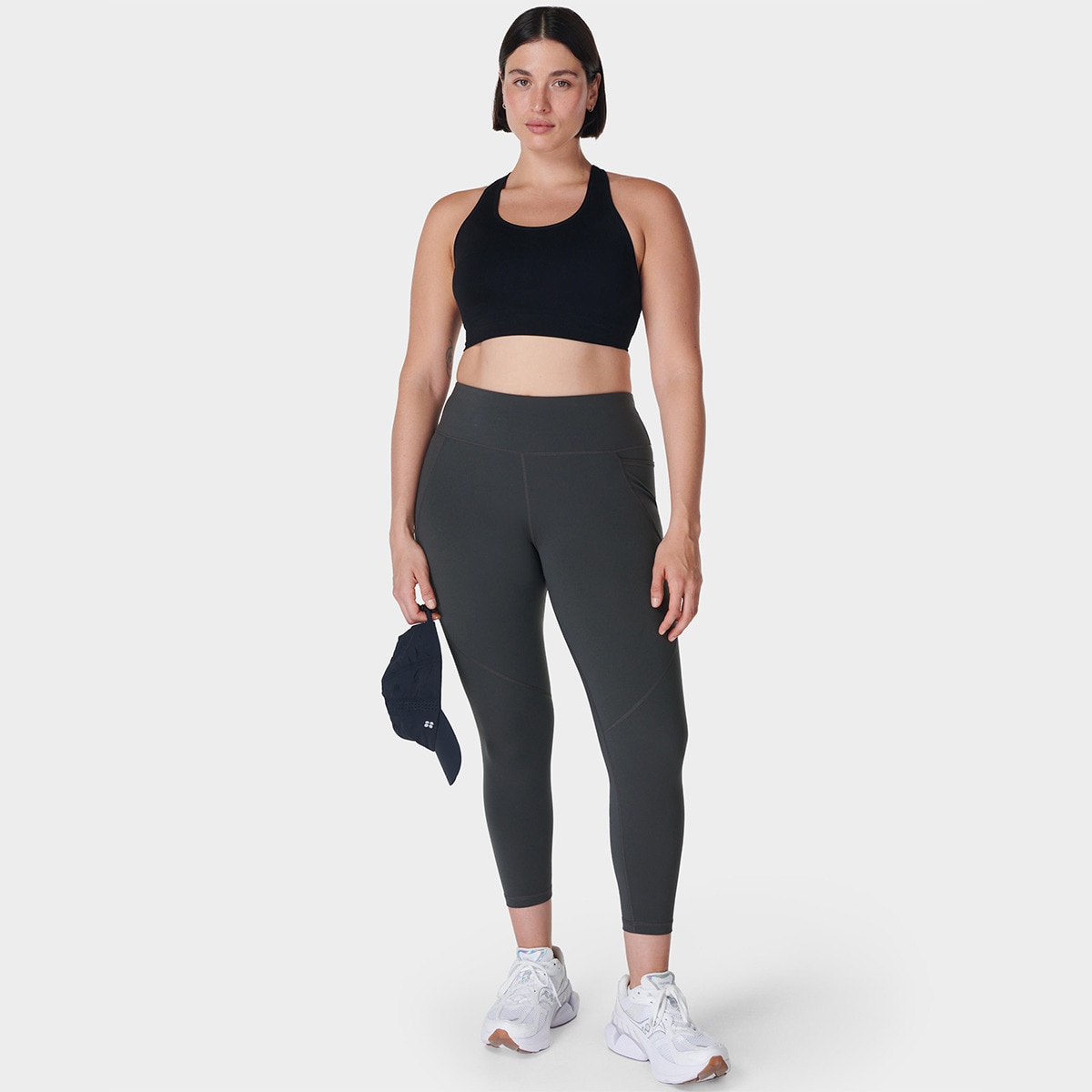 Leggings de Mulher Power 7/8 Workout Cinzento-2