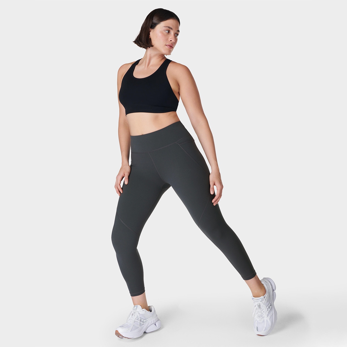 Leggings de Mulher Power 7/8 Workout Cinzento-3