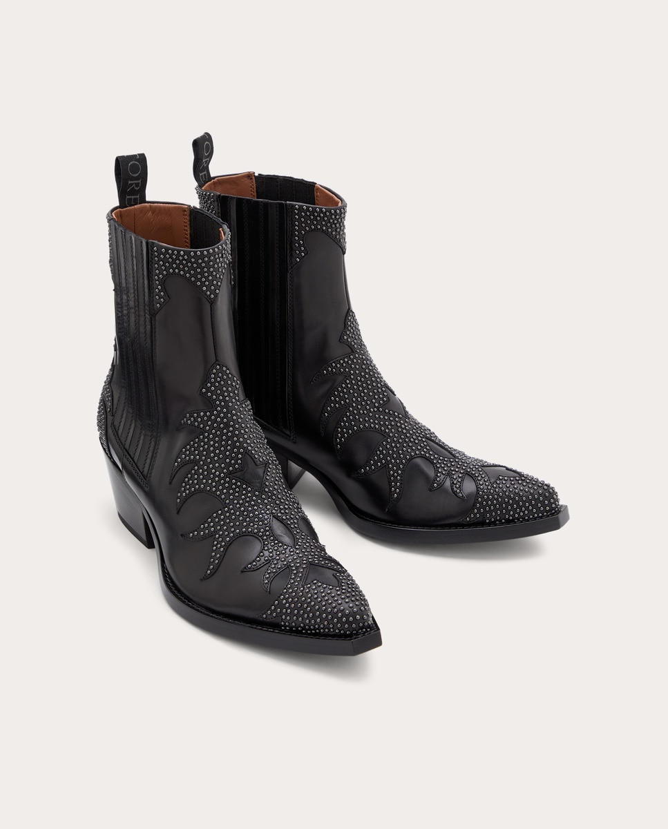 Botines de piel Negro-2
