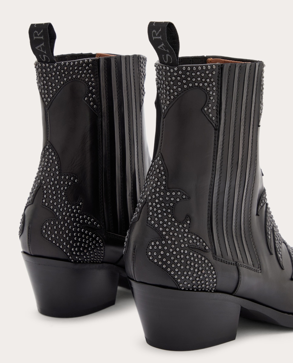 Botines de piel Negro-3