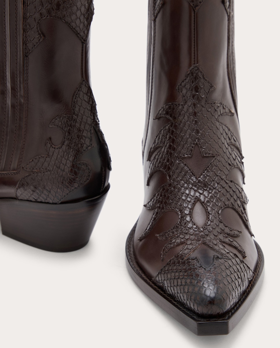 Botins em Pele Castanho-4