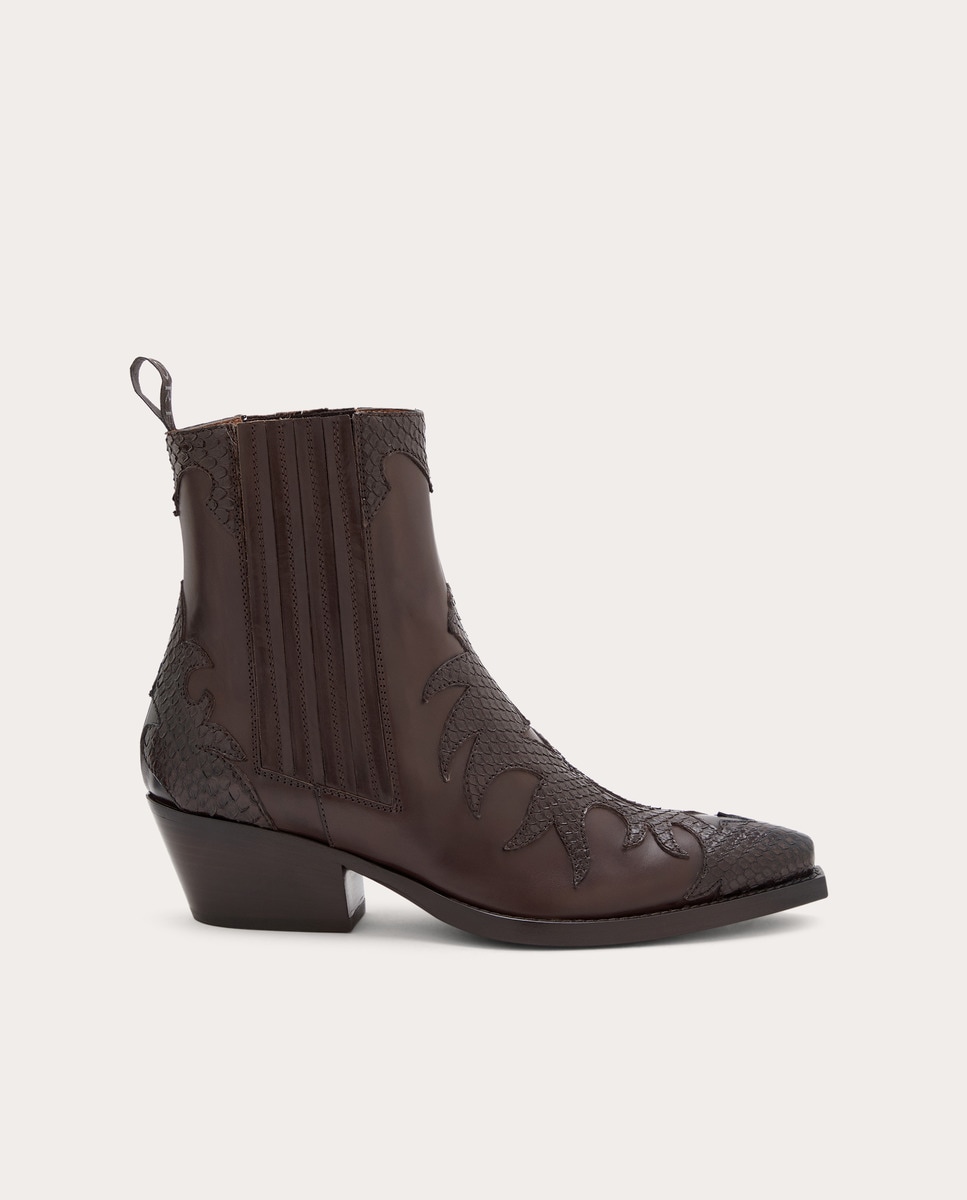 Botins em Pele Castanho-1