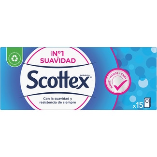 pañuelos de bolsillo 4 capas paquete 15 unidades - Scottex