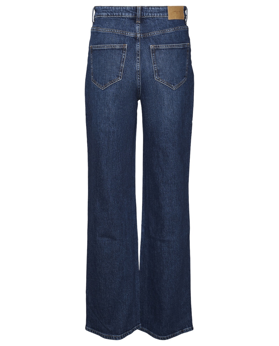 Jeans Straight de Cintura Subida Azul-índigo-7
