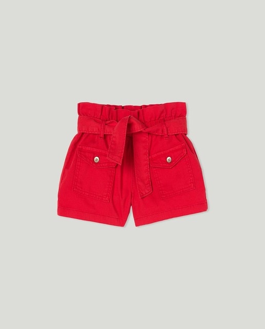 Imagen 0 de Pantalón corto de niña liso con goma en cintura