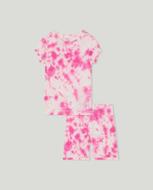 Imagen 0 de Pijama de niña con camiseta de manga corta y pantalón corto estampado