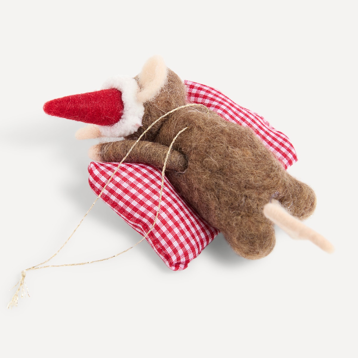 Enfeite de Feltro Rato com Almofada Multicolor-2