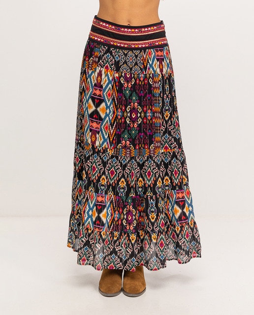 Imagen 0 de Falda estampada bordada