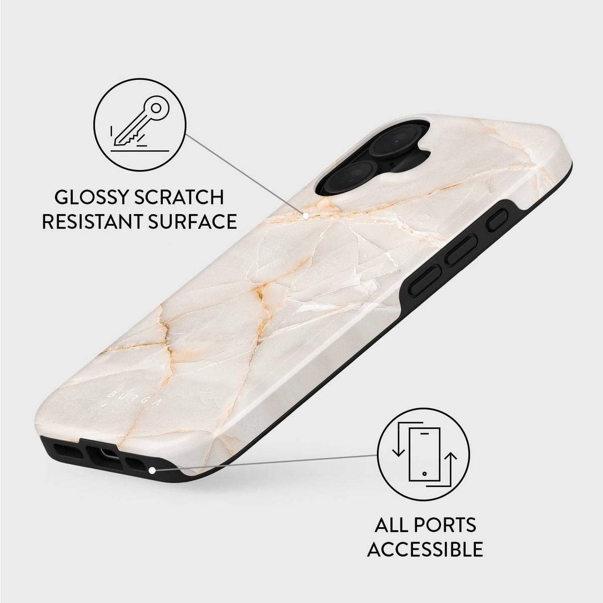 Capa Burga Tough com MagSafe para iPhone 16 - Vanilla Sand 4