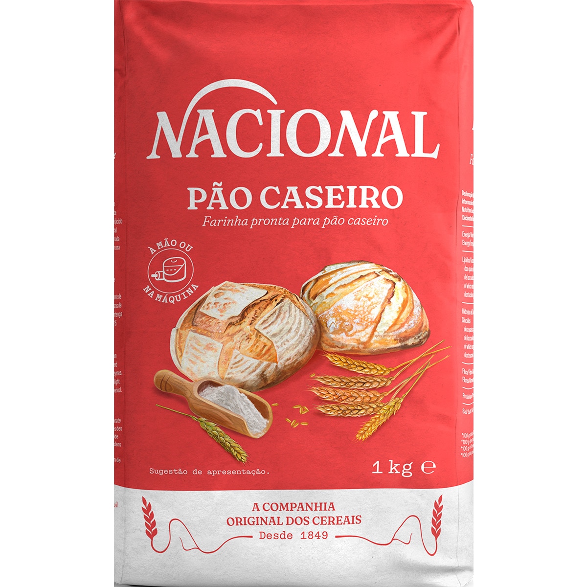 Farinha Preparada para Pão Caseiro embalagem 1 kg