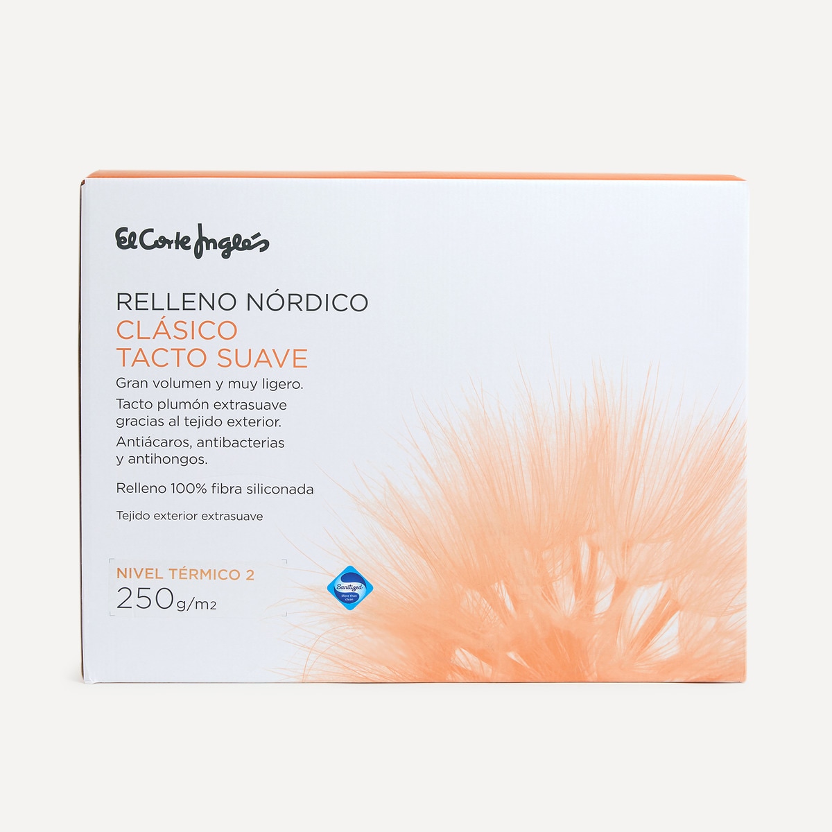 Edredão Nórdico Nível Térmico 2 de Fibra Clássico Tacto Suave Branco-3