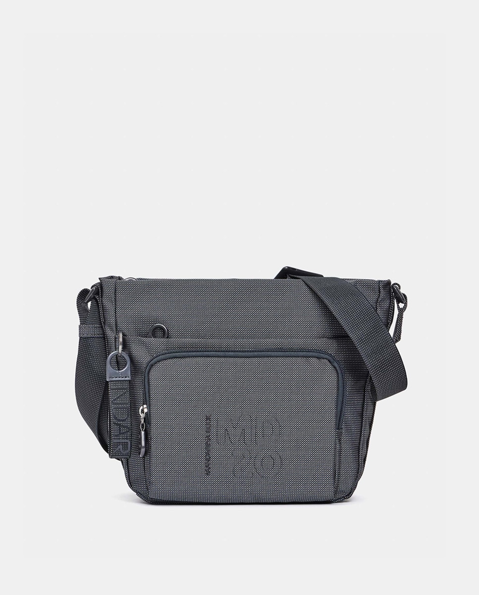Mala a Tiracolo Média com Vários Bolsos Cinzento-escuro-4