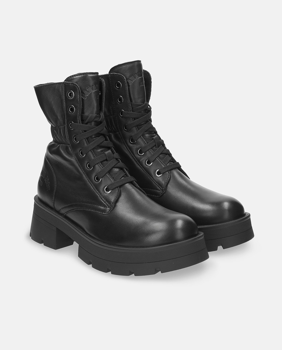 Botas em Pele e com Forro em Pele Preto-5