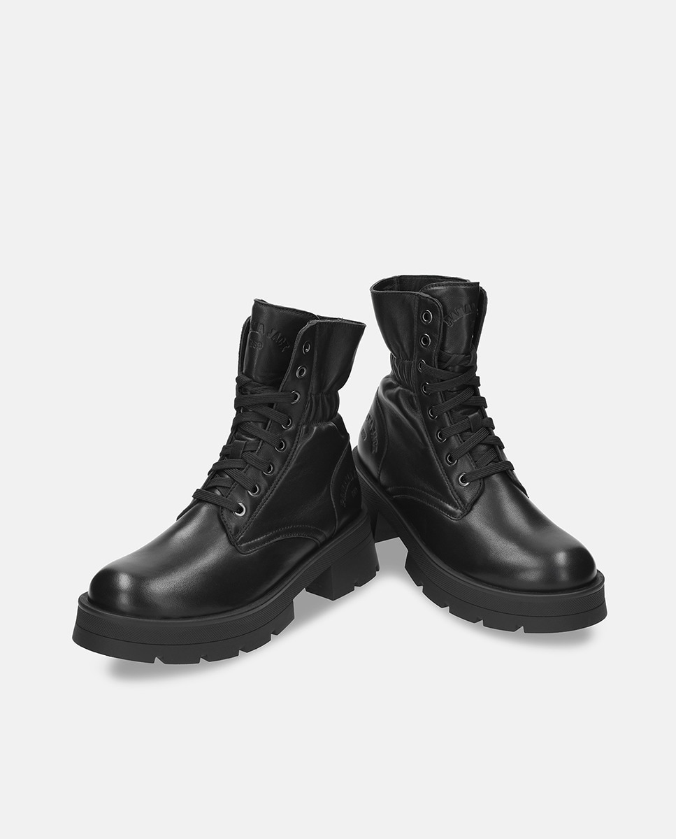 Botas em Pele e com Forro em Pele Preto-3