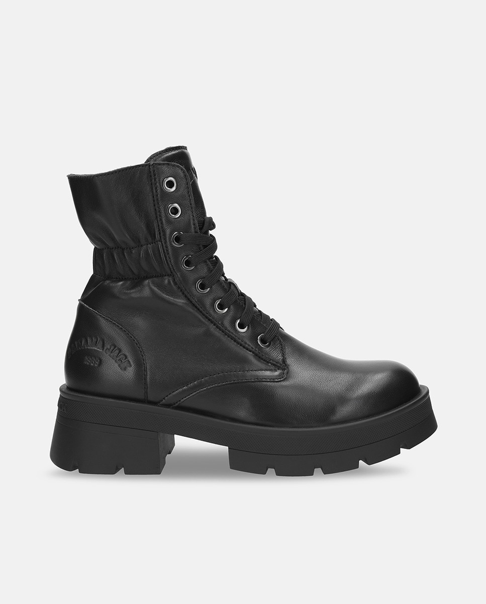 Botas em Pele e com Forro em Pele Preto-1