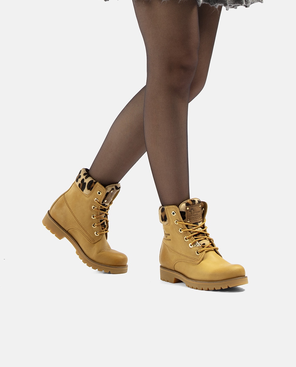 Botas em Pele e com Forro em Pele Mostarda-2