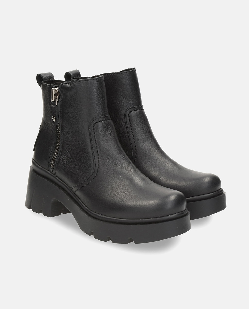 Botas em Pele e com Forro em Pele Preto-6