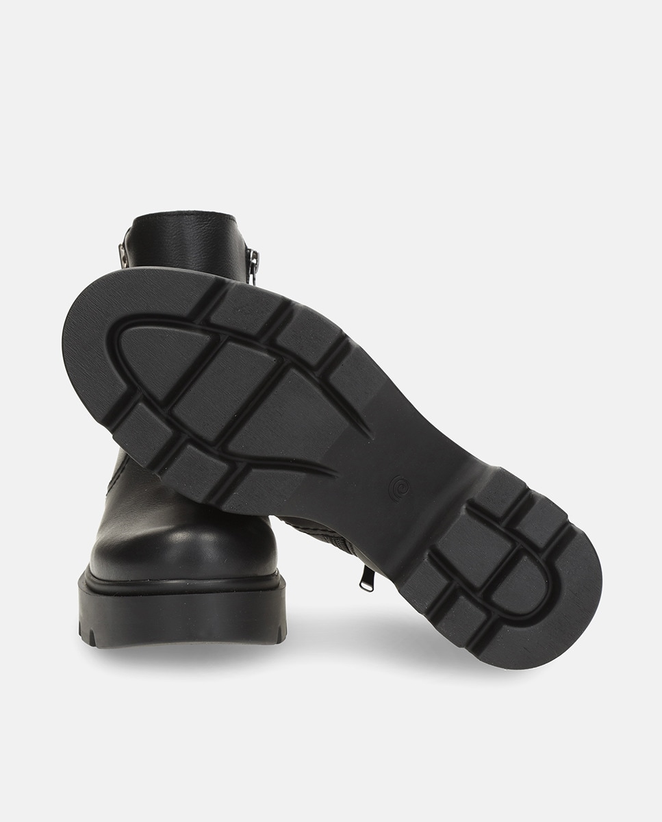 Botas em Pele e com Forro em Pele Preto-4