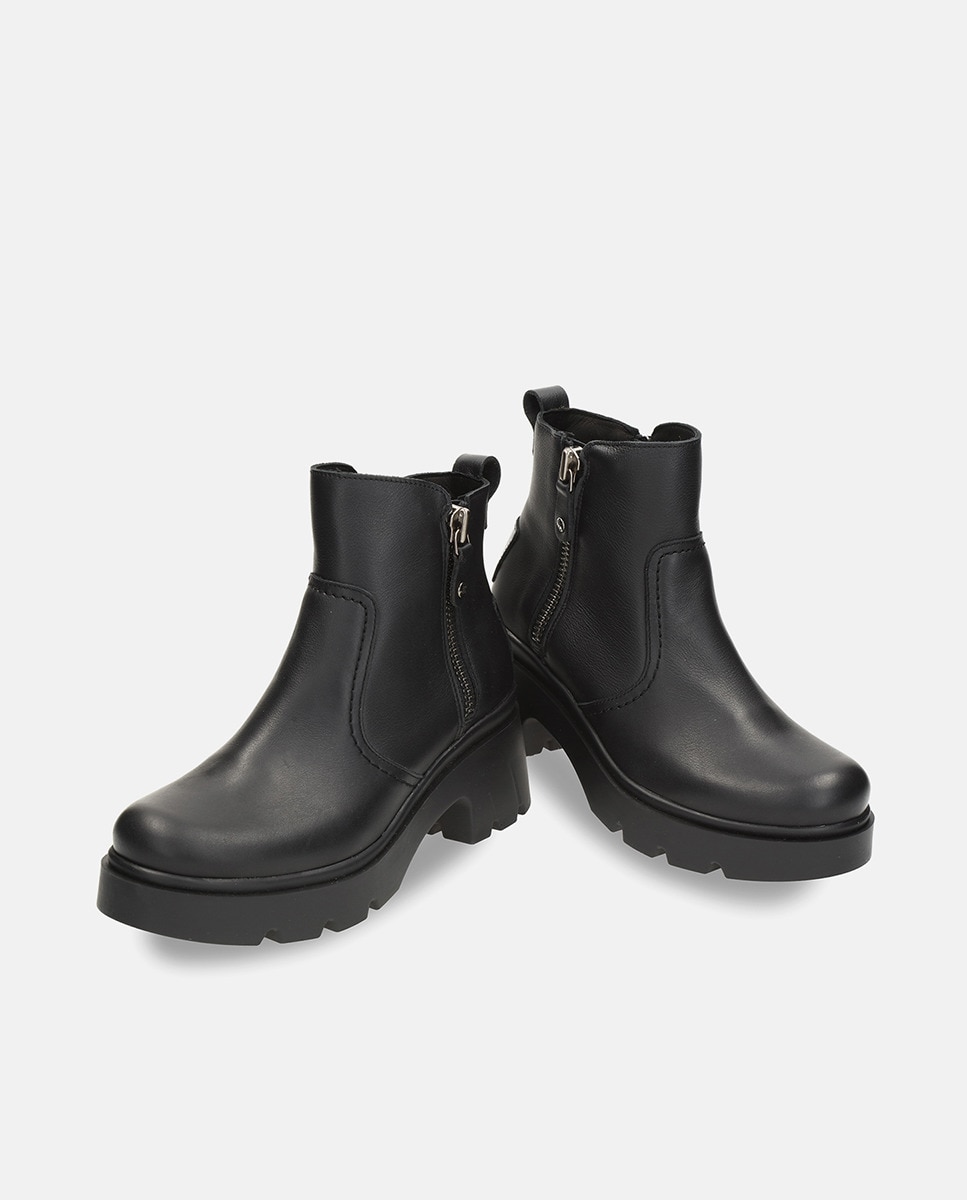 Botas em Pele e com Forro em Pele Preto-3
