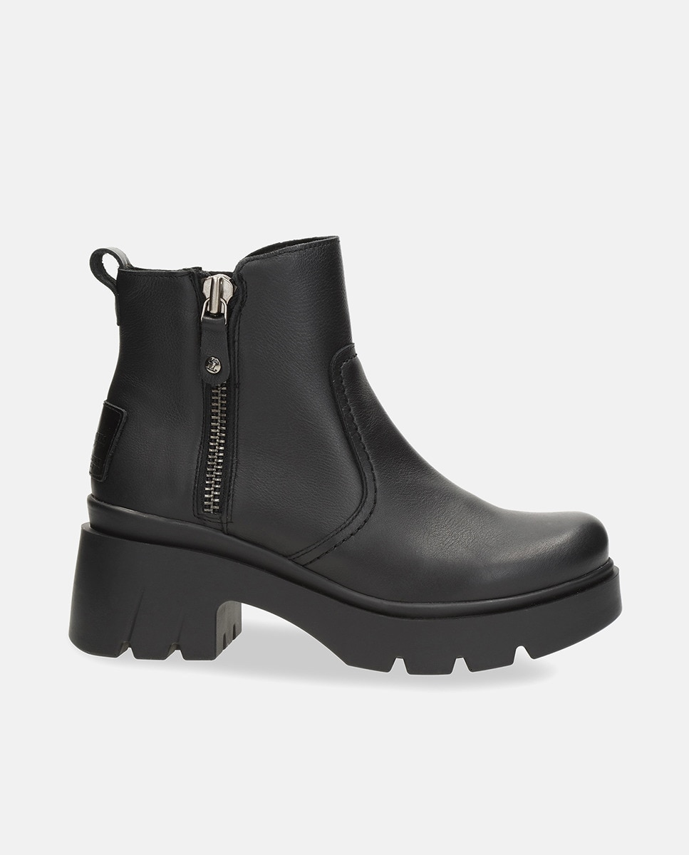 Botas em Pele e com Forro em Pele Preto-1