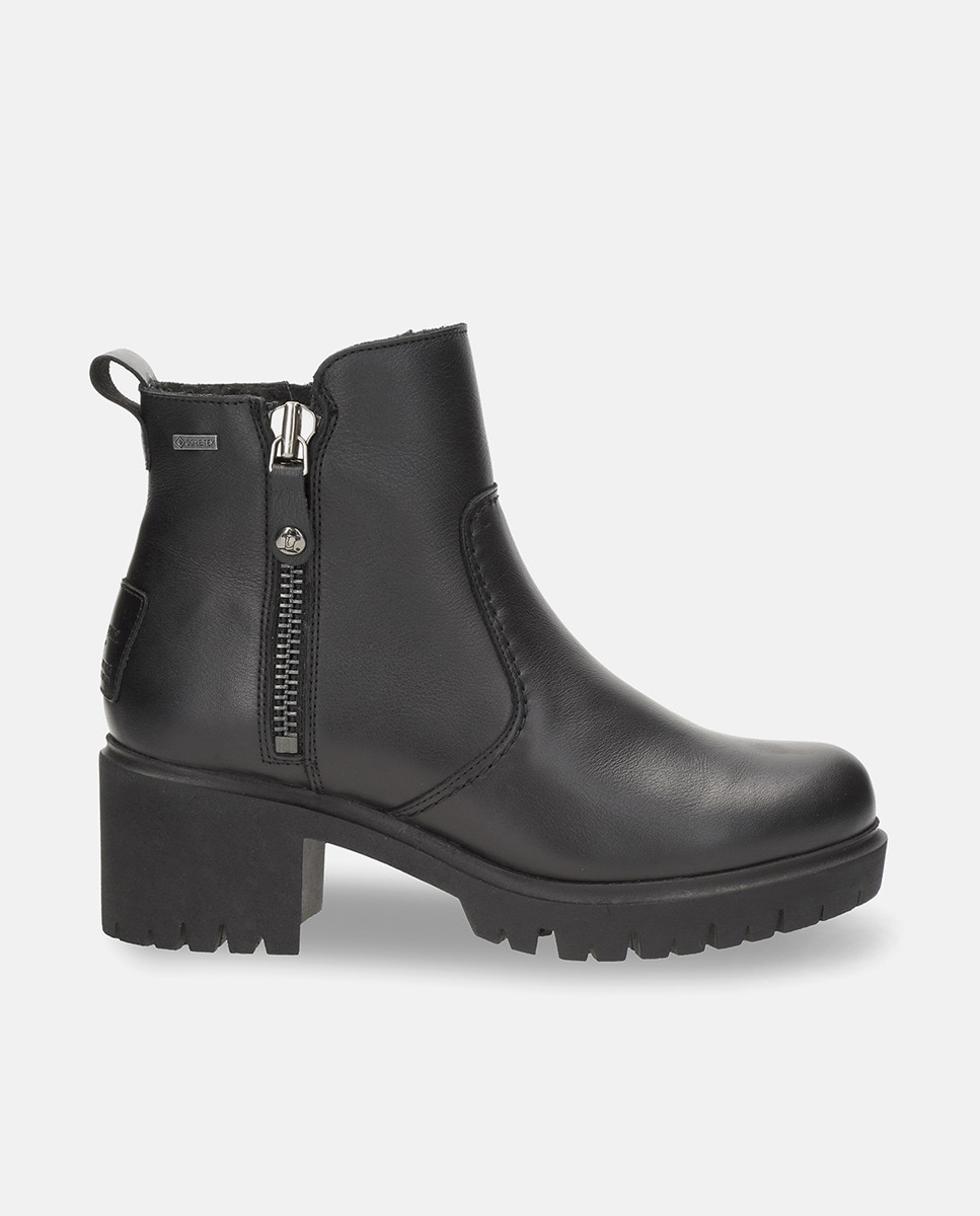 Botins em Pele e com Forro de Goretex Preto-1