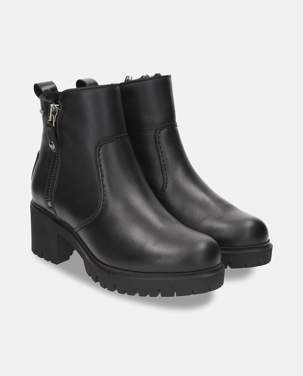 Botins em Pele e com Forro de Goretex Preto-7