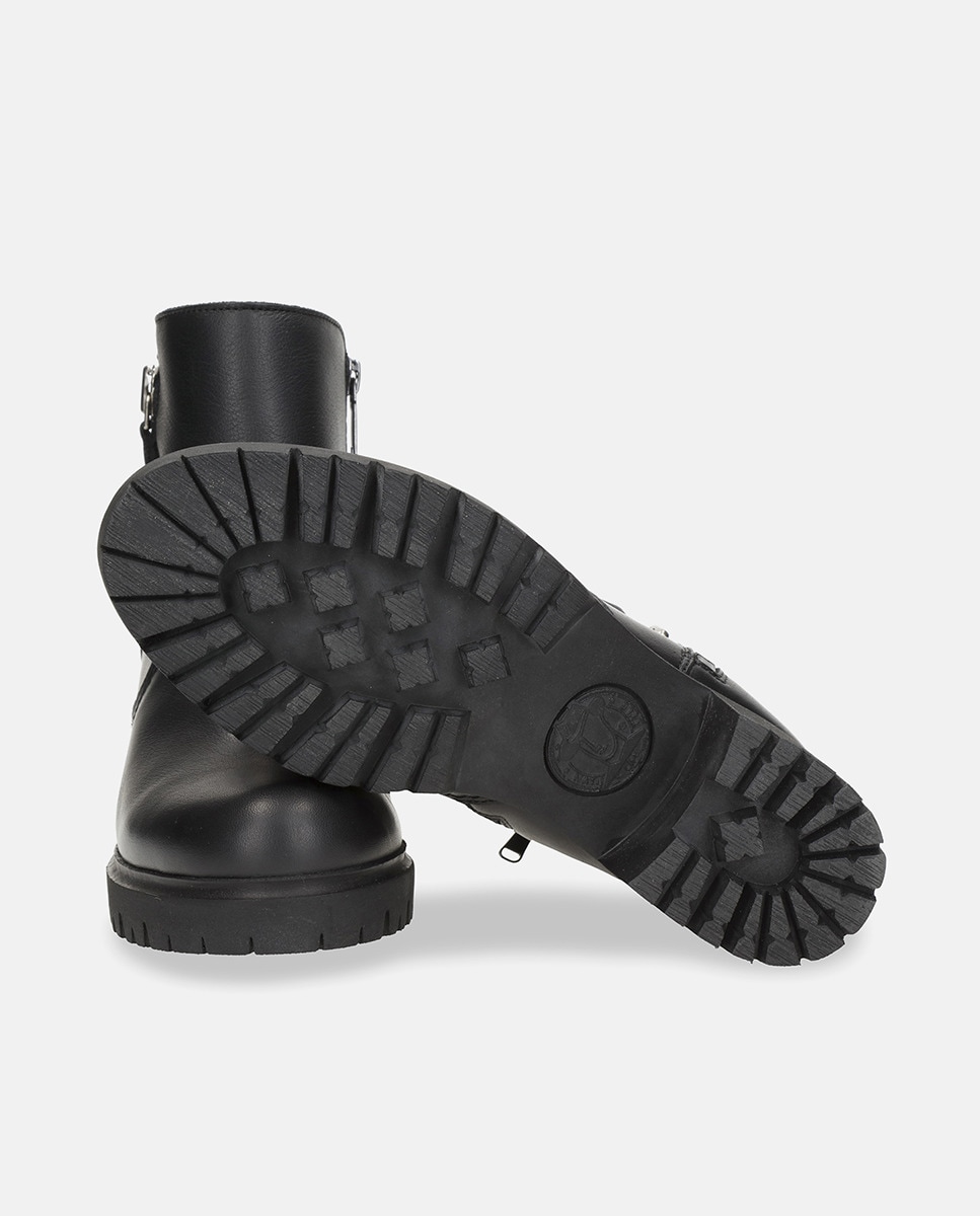 Botins em Pele e com Forro de Goretex Preto-4