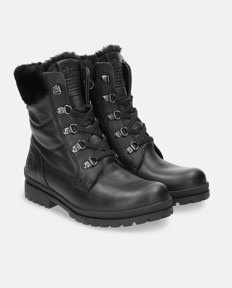 Botas em Pele e com Forro de Goretex Preto-5