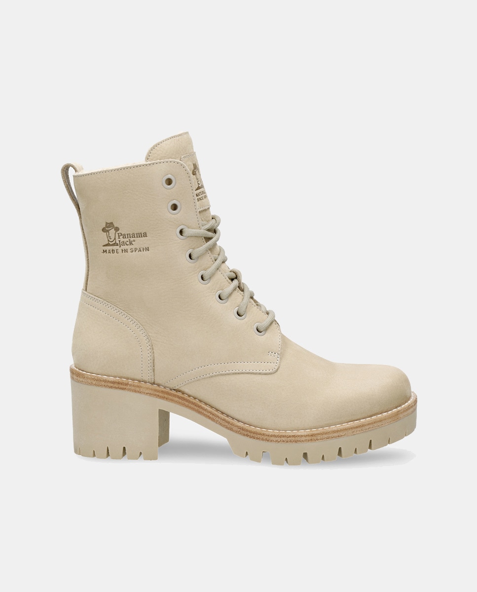 Imagem 0 de Botas Padma com Forro Interior de Pelo, Salto de Bloco e em Pele Nobuck Waterproof