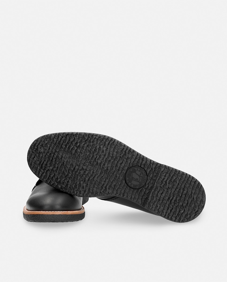 Botins em Pele com Forro de Pele Preto-8
