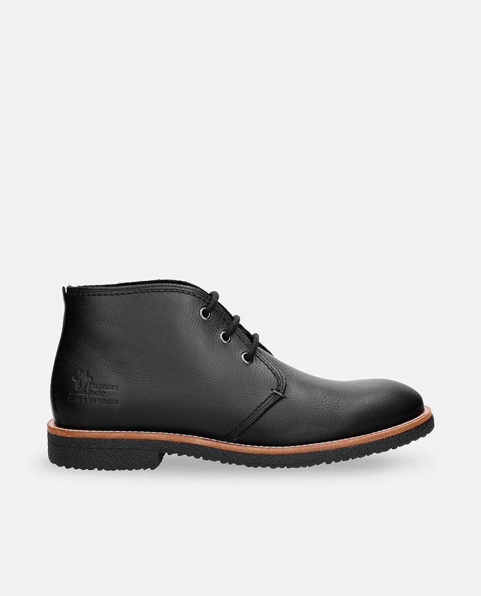 Botins em Pele com Forro de Pele Preto-6