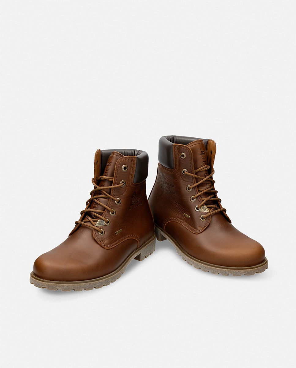 Botas em pele Waterproof castanhas com Gore-Tex Castanho-11