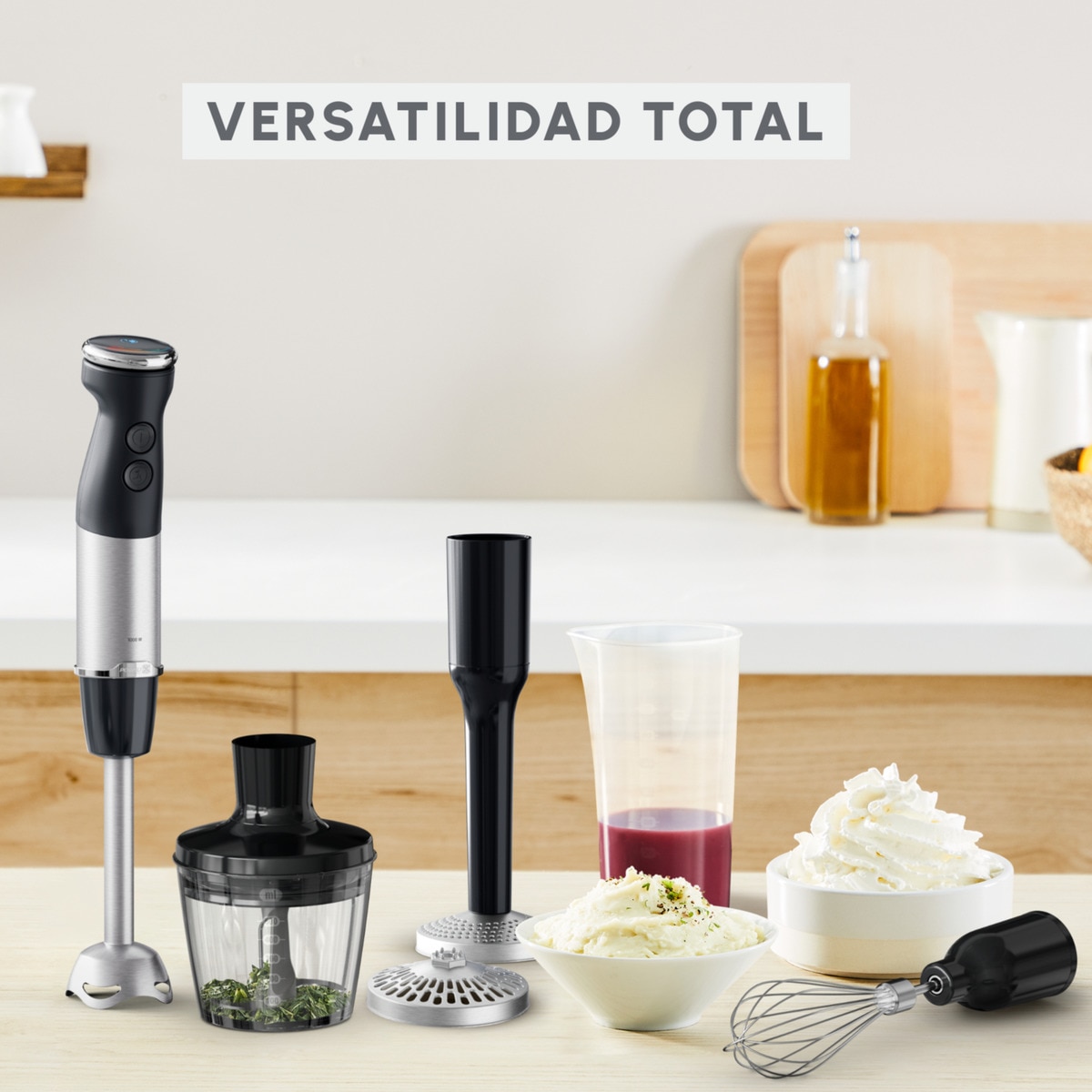 Batidora de Pie Moulinex Quickchef+ DD6748, Tecnología Powelix, 20 Velocidades Negro-5