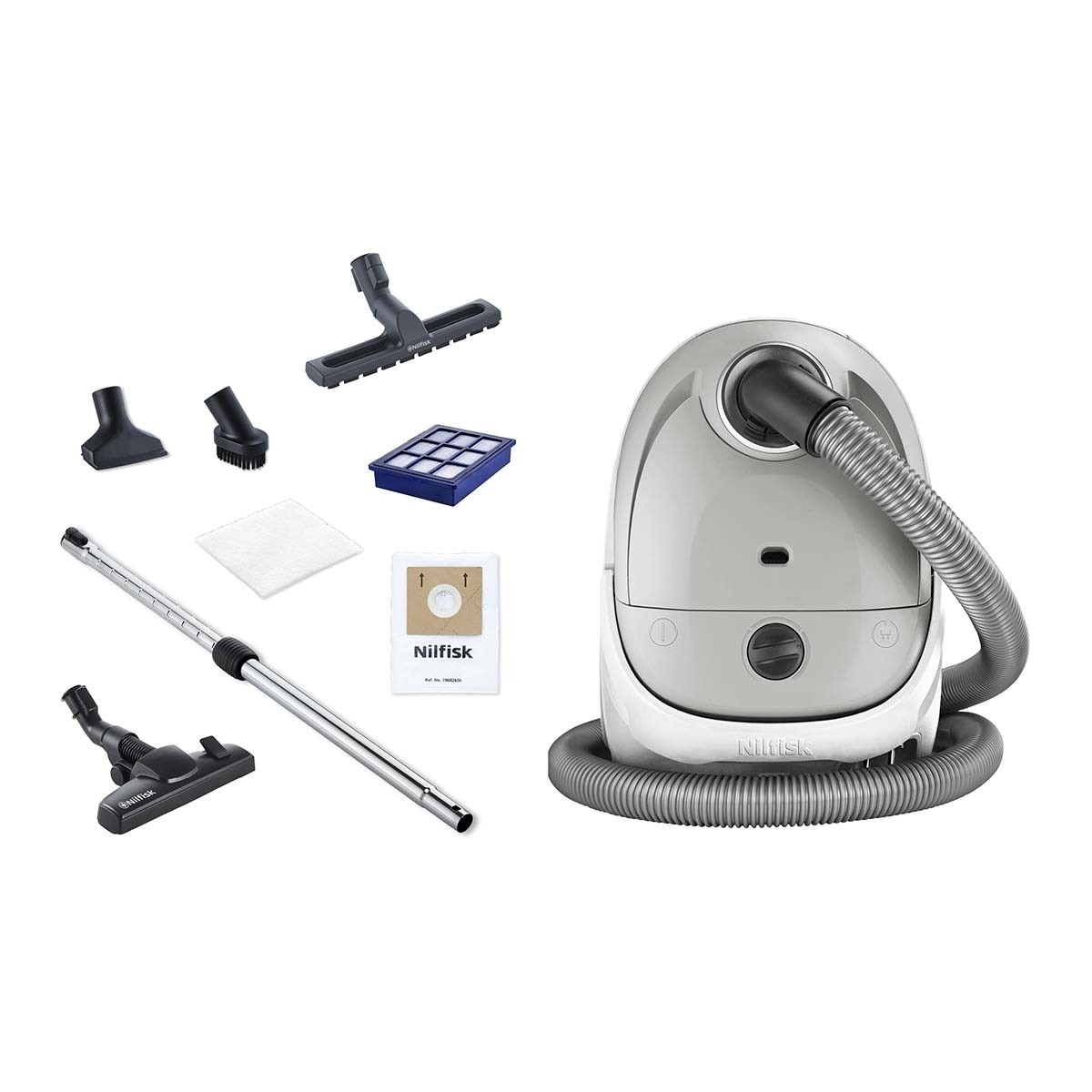 Aspirador con bolsa Nilfisk One  Prime and Clean Air filtro HEPA 13 Gris claro-1