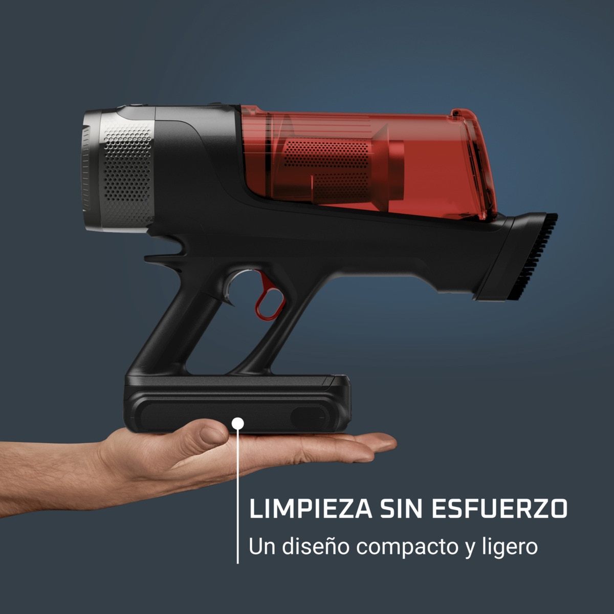 Aspirador de escoba recargable Rowenta X-Force Flex 13.60 Animal Care Negro / Rojo-8