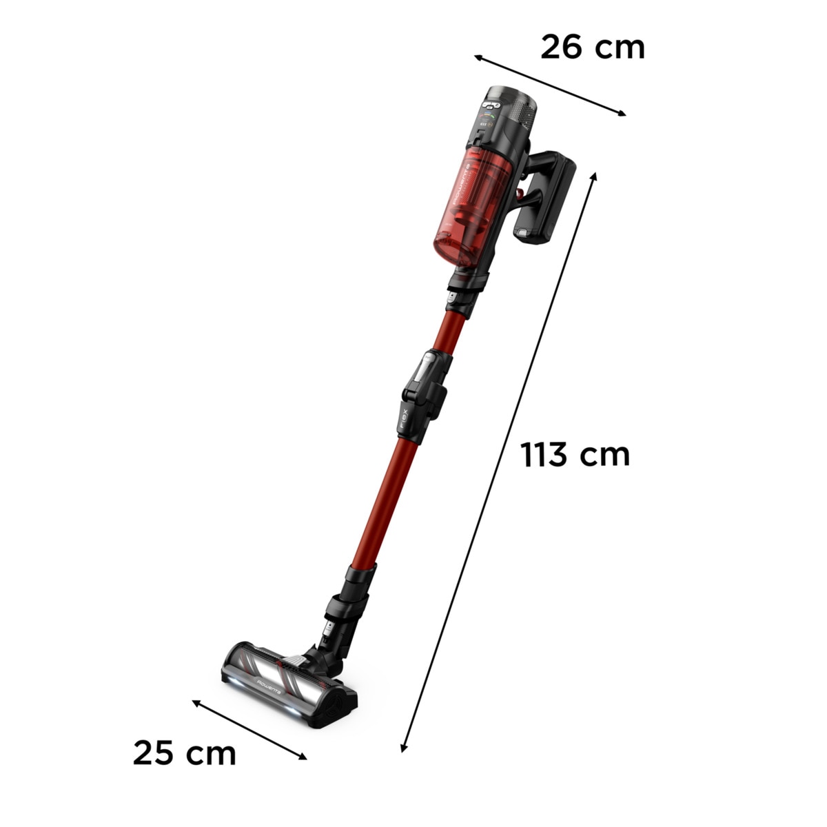 Aspirador de escoba recargable Rowenta X-Force Flex 13.60 Animal Care Negro / Rojo-3